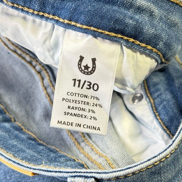 Austin Landing Women's Star Flare Jeans Size 11 Blue Stretch Crystal Western NEW - Picture 8 of 11